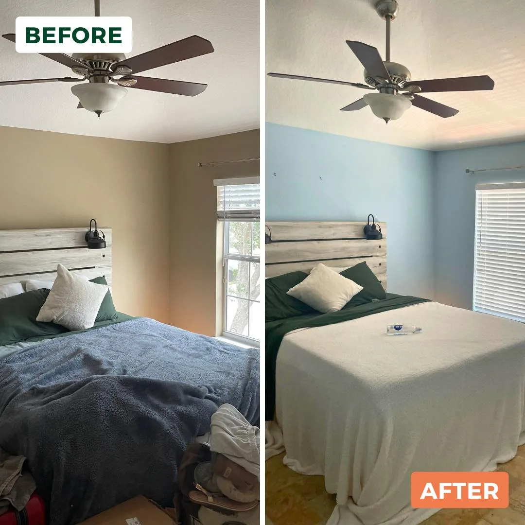 Peach Painting - Riverview, FL interior Room Transformation with Fresh Paint