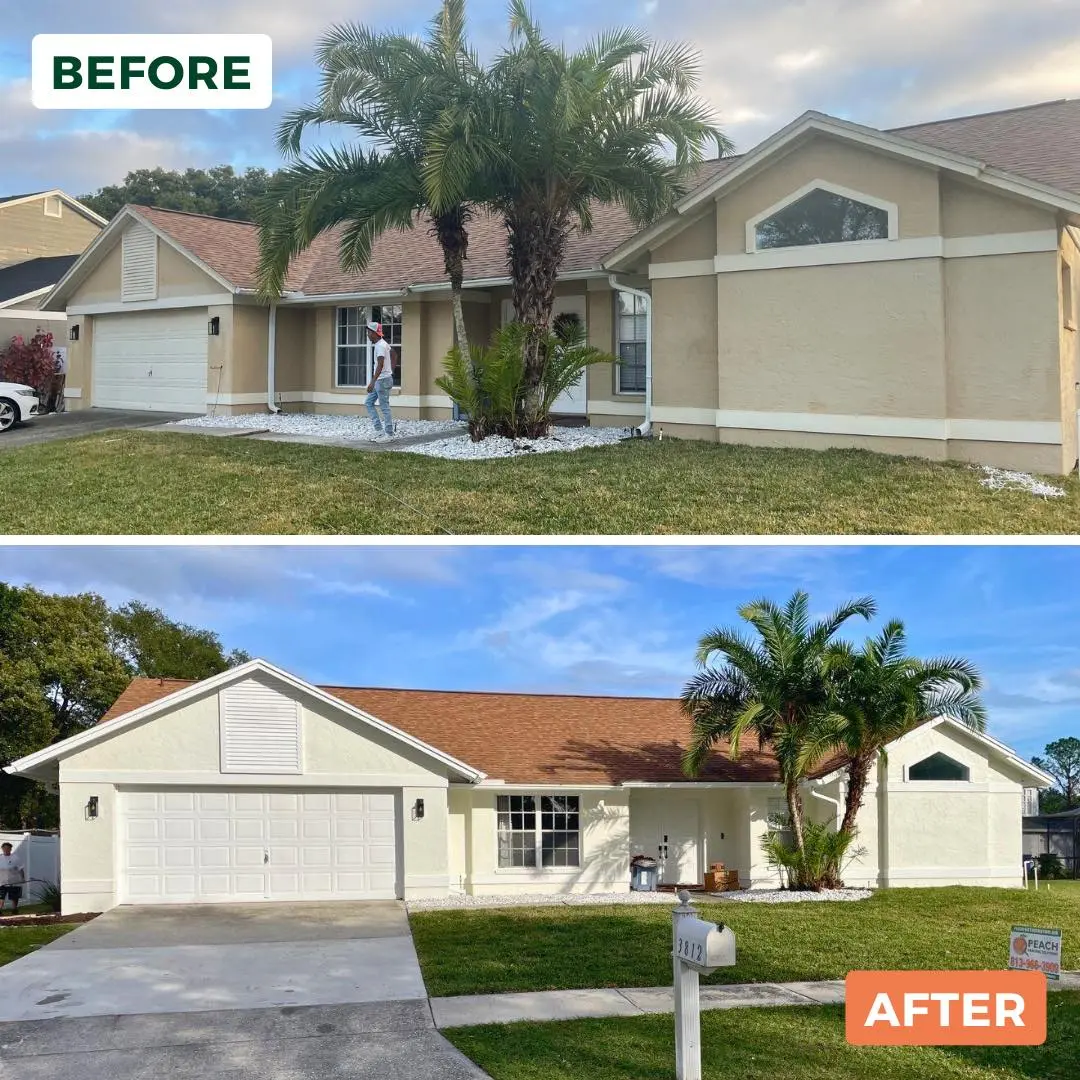 Peach Painting - Riverview, FL exterior home painting